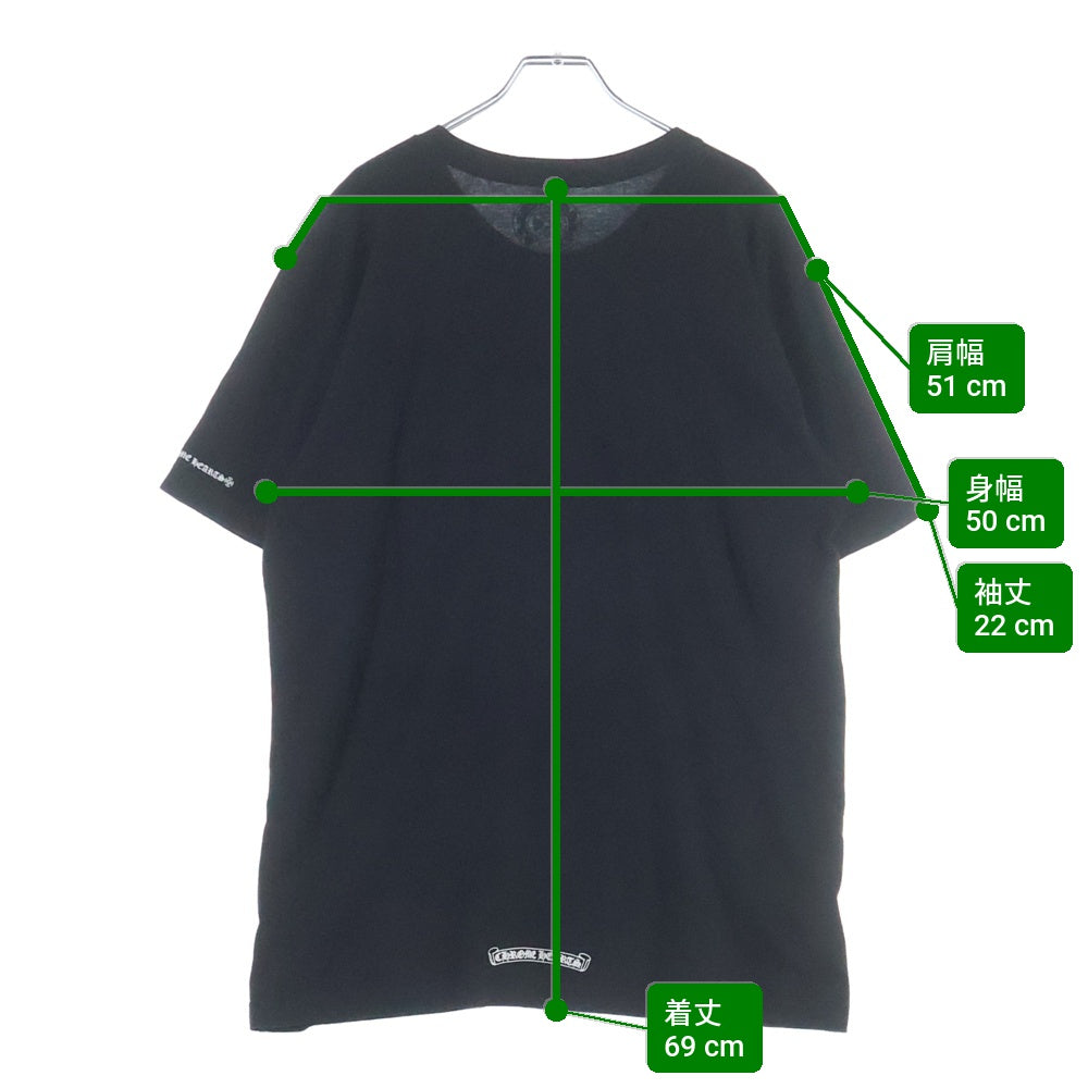 CHROME HEARTS(クロムハーツ) NECK LOGO S/S TEE ネックロゴプリント 半袖Tシャツ カットソー ブラック