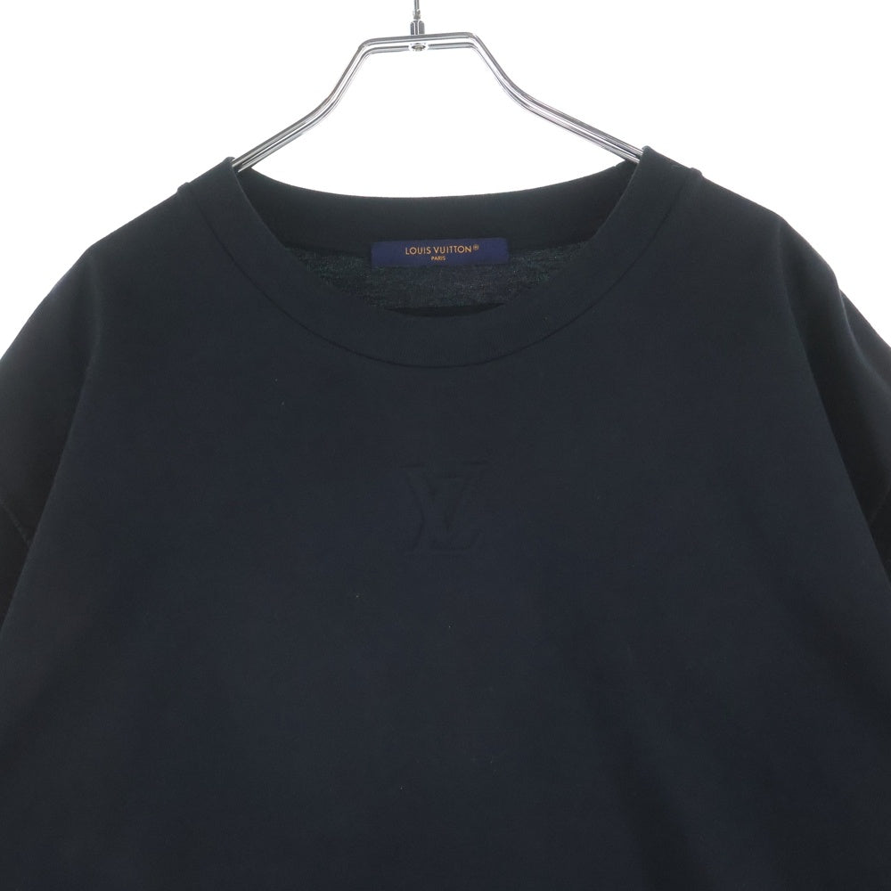 LOUIS VUITTON(ルイヴィトン) 25SS エンボスLV クルーネック 半袖Tシャツ カットソー ブラック RM251Q DT3 HNY55W