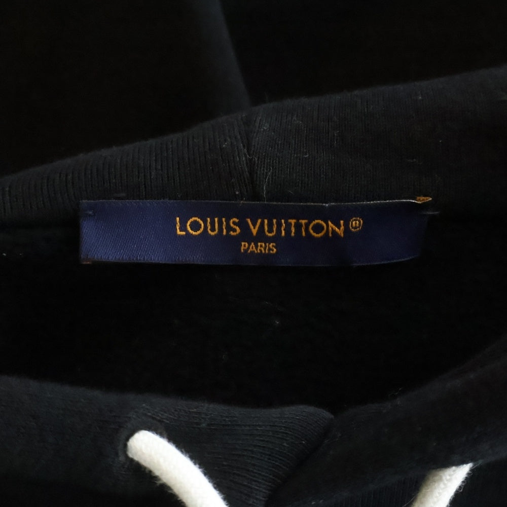 LOUIS VUITTON(ルイヴィトン) 24SS シグネチャーロゴ プルオーバースウェットパーカー フーディ ブラック RM241Q IHN HNY56W