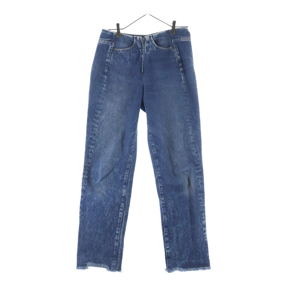 MM6 Maison Margiela(エムエムシックスメゾンマルジェラ) 18SS ジップフライ カットオフデザイン デニムパンツ インディゴ レディース S52KA0143 S30589