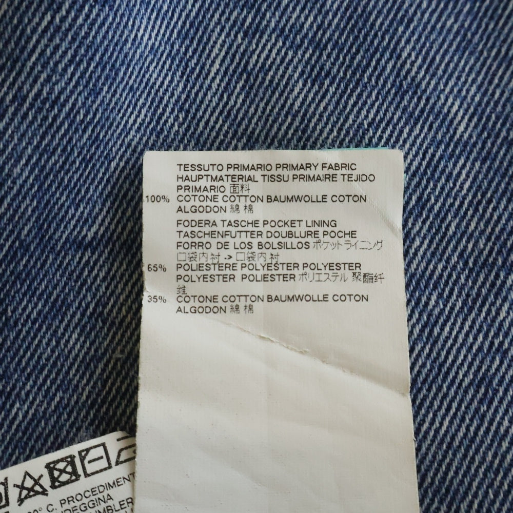 MM6 Maison Margiela(エムエムシックスメゾンマルジェラ) 18SS ジップフライ カットオフデザイン デニムパンツ インディゴ レディース S52KA0143 S30589