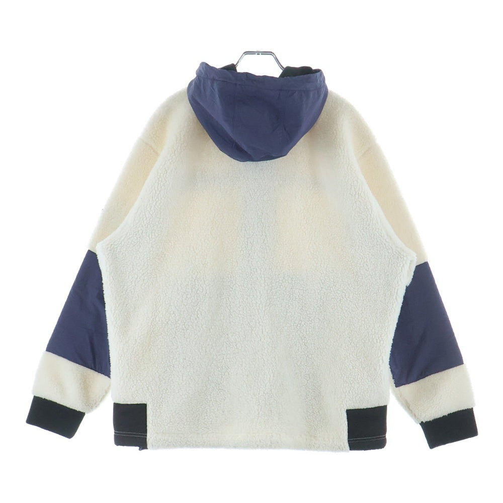GIVENCHY(ジバンシィ) Shearling Zipped Jacket ロゴラバー シアリングジップジャケット フーディー ホワイト BM006A308X