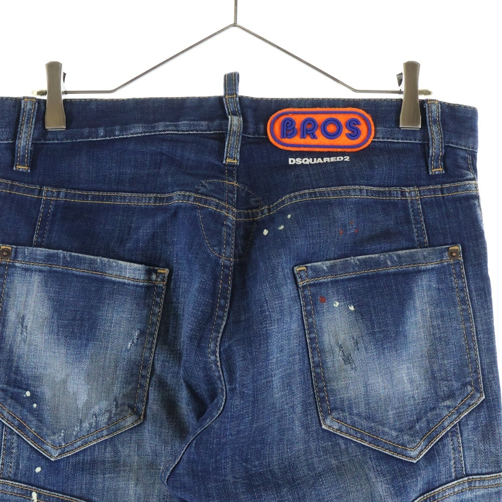 DSQUARED2(ディースクエアード) 21SS MEDIUM WASH 4 TIDY BIKER JEANS ミディアム ウォッシュ タイディ バイカー ジーンズ デニム パンツ インディゴ S74LB0873 S30342