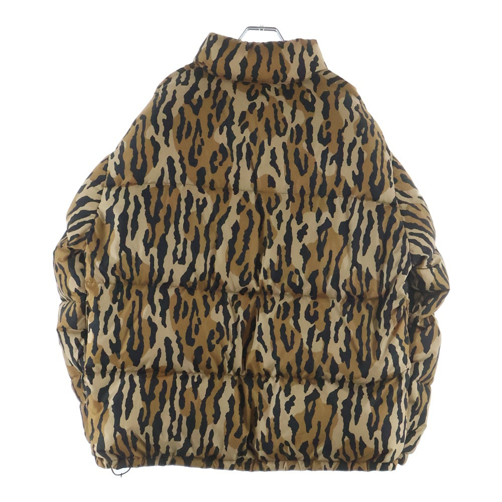 WACKO MARIA(ワコマリア) 21AW × NANGA LEOPARD DOWN JACKET TYPE-1 ナンガ レオパード ジップアップダウンジャケット ブラウン