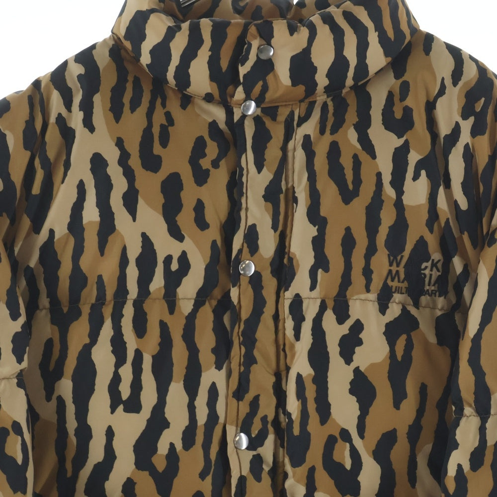 WACKO MARIA(ワコマリア) 21AW × NANGA LEOPARD DOWN JACKET TYPE-1 ナンガ レオパード ジップアップダウンジャケット ブラウン