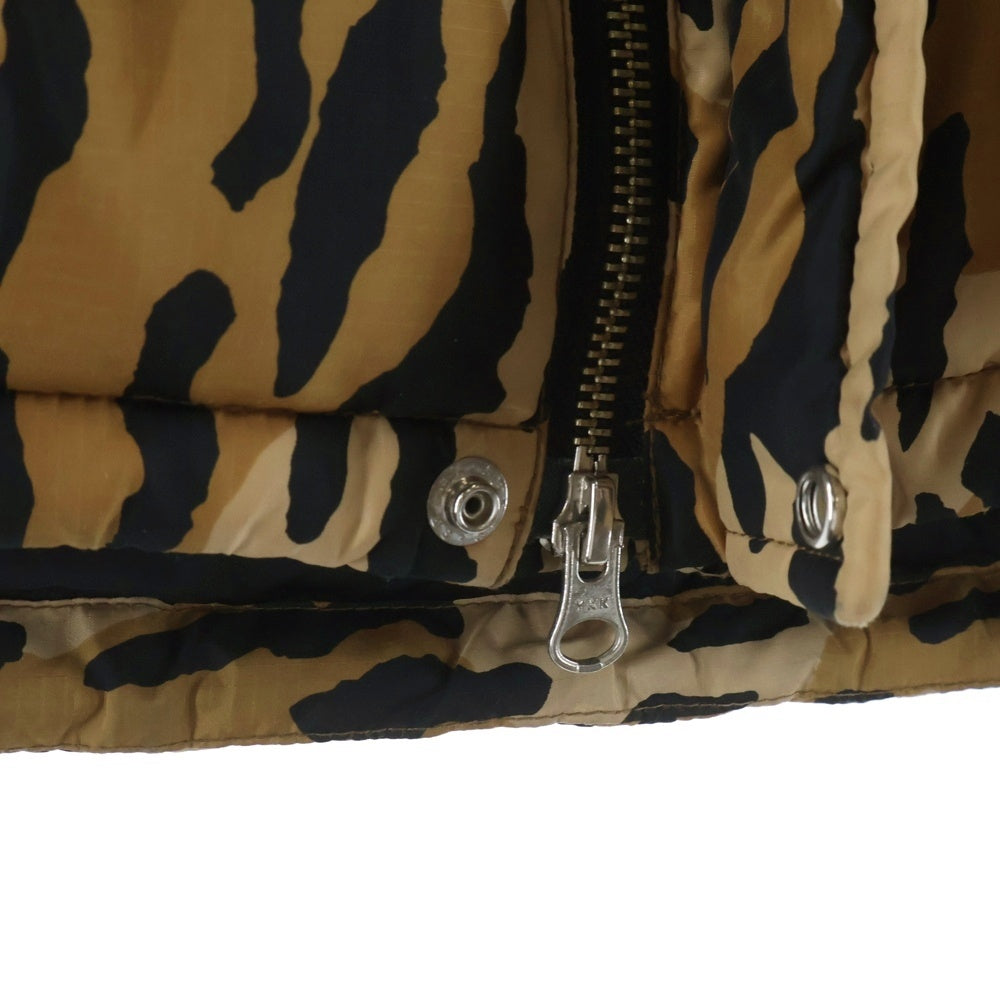WACKO MARIA(ワコマリア) 21AW × NANGA LEOPARD DOWN JACKET TYPE-1 ナンガ レオパード ジップアップダウンジャケット ブラウン