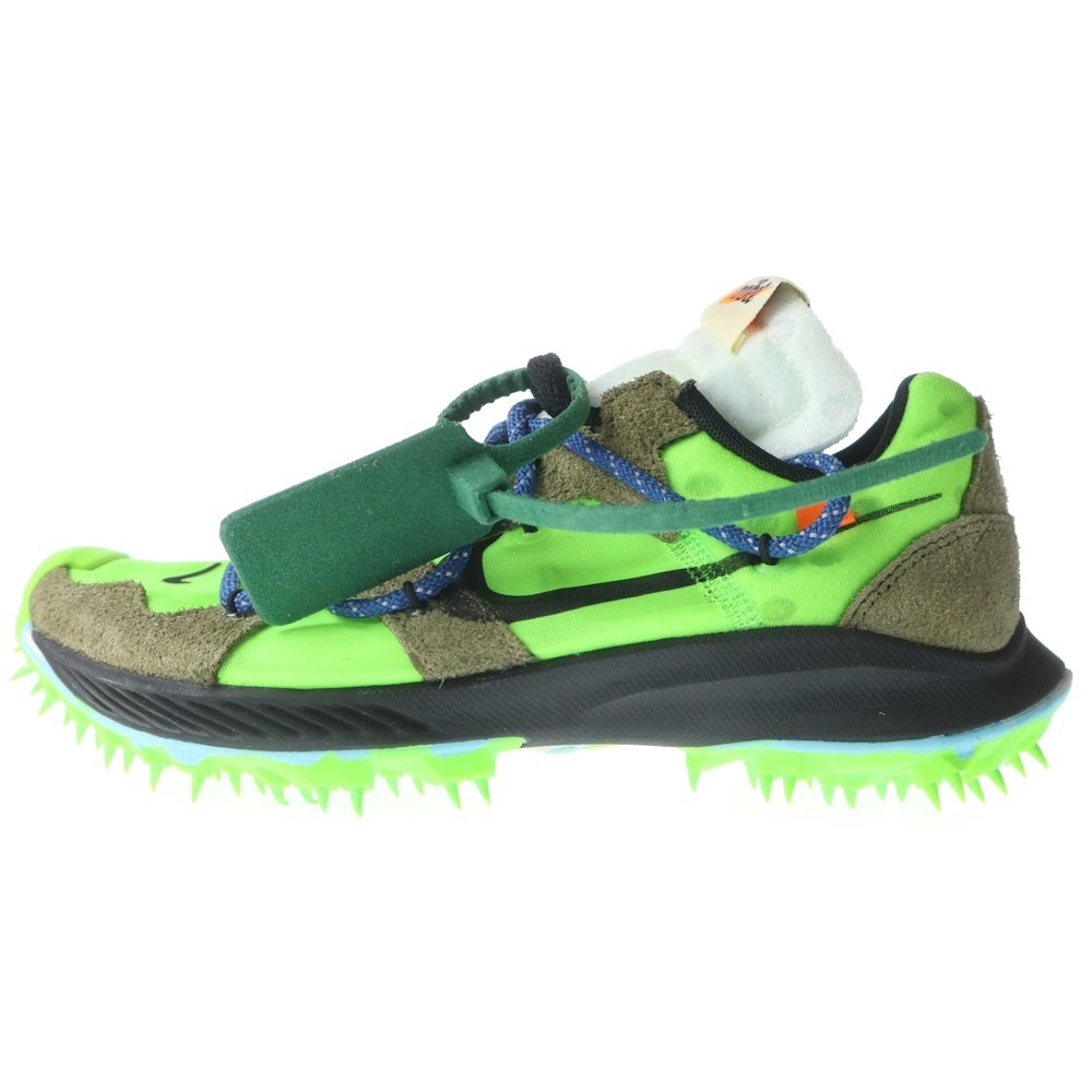 NIKE(ナイキ) ×OFF-WHITE WMNS AIR ZOOM TERRA KIGER 5 オフホワイト ウィメンズ テラ カイガー ローカットスニーカー グリーン US7/24cm CD8179-300 レディース