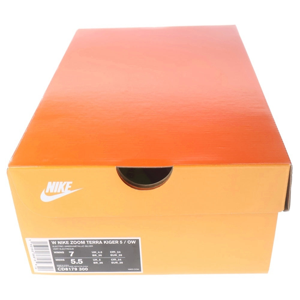 NIKE(ナイキ) ×OFF-WHITE WMNS AIR ZOOM TERRA KIGER 5 オフホワイト ウィメンズ テラ カイガー ローカットスニーカー グリーン US7/24cm CD8179-300 レディース