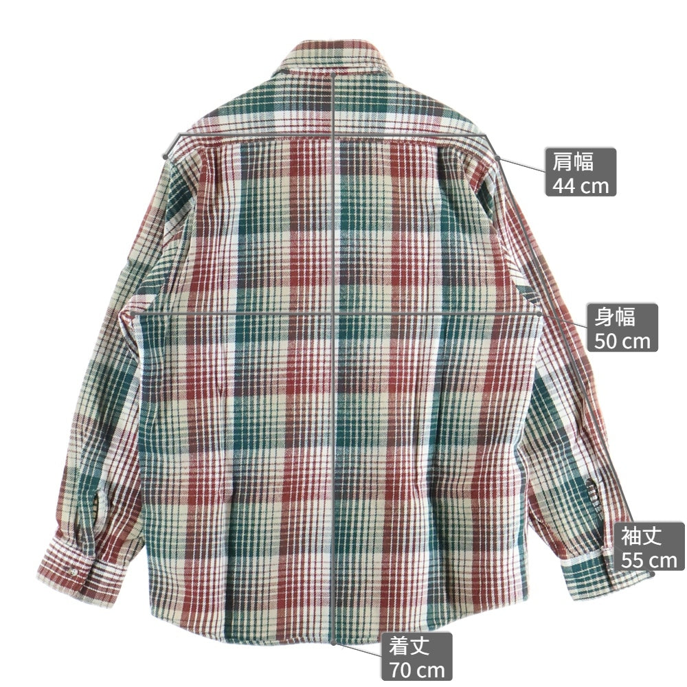 FIVE BROTHERS(ファイブブラザー) 90S VINTAGE CHECK L/S SHIRT ヴィンテージ チェック 総柄 長袖シャツ ベージュ
