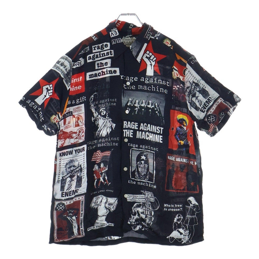 WACKO MARIA(ワコマリア) 20SS × Rage Against The Machine レイジ・アゲインスト・ザ・マシン オープンカラー 半袖シャツ アロハシャツ マルチ