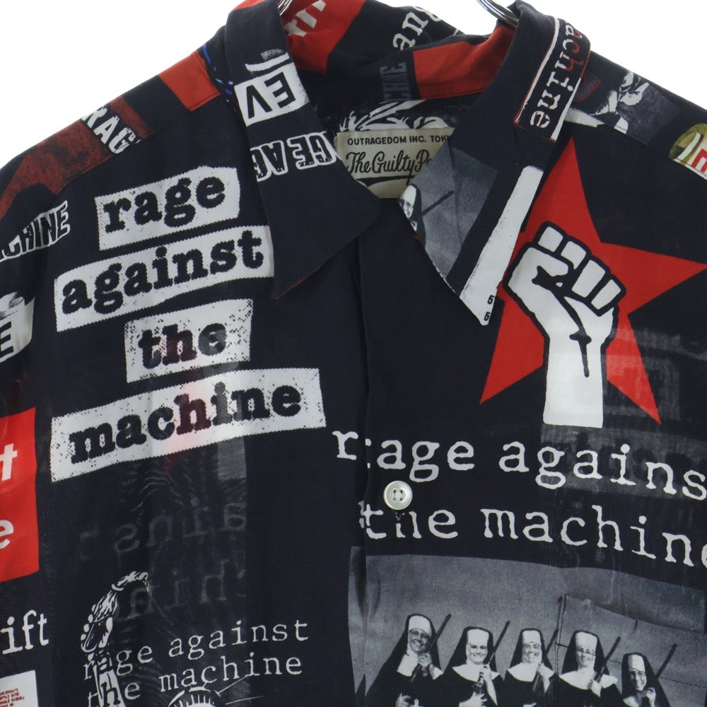 WACKO MARIA(ワコマリア) 20SS × Rage Against The Machine レイジ・アゲインスト・ザ・マシン オープンカラー 半袖シャツ アロハシャツ マルチ