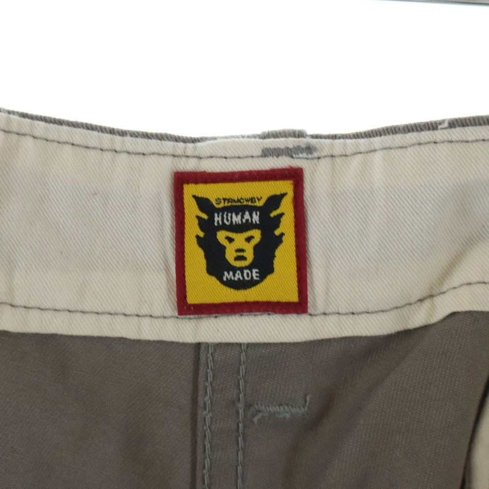 HUMAN MADE(ヒューマンメイド) 22SS Military Chino Pants ロゴエンブロイダリー ミリタリー チノパンツ カーゴパンツ グレー