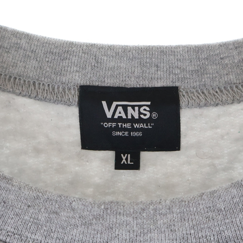 VANS(ヴァンズ) 23SS × STANDARD CALIFORNIA LOGO CREW SWEAT スタンダードカリフォルニア ロゴプリント クルーネック 裏起毛 スウェットトレーナー グレー 122C1040728