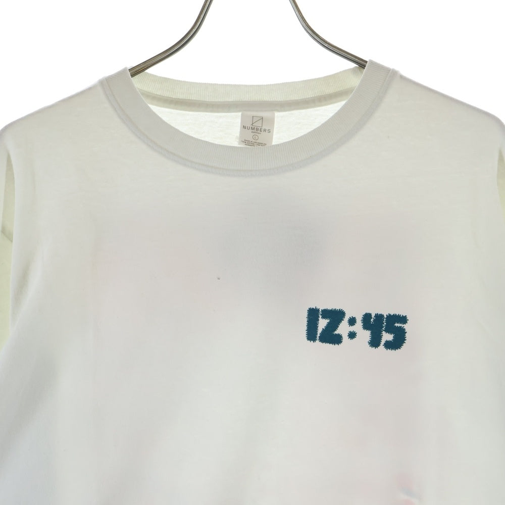 NO BRAND(ノーブランド) NUMBERS edition ナンバーズ エディション 12:45 SWIRL L/S Tee エリックコストン グラフィックプリント クルーネック ロングスリーブ 長袖Tシャツ 15503
