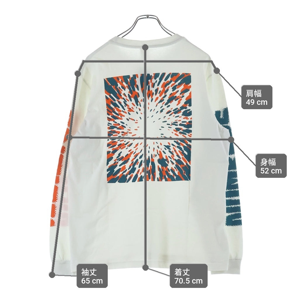 NO BRAND(ノーブランド) NUMBERS edition ナンバーズ エディション 12:45 SWIRL L/S Tee エリックコストン グラフィックプリント クルーネック ロングスリーブ 長袖Tシャツ 15503
