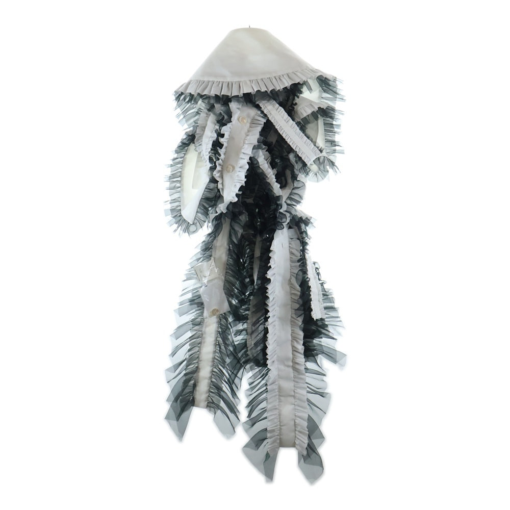 NOIR KEI NINOMIYA(ノワール ケイニノミヤ) 24SS リボンフリル ドレスワンピース ホワイト 3M-O008 レディース