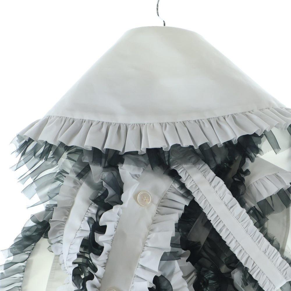 NOIR KEI NINOMIYA(ノワール ケイニノミヤ) 24SS リボンフリル ドレスワンピース ホワイト 3M-O008 レディース