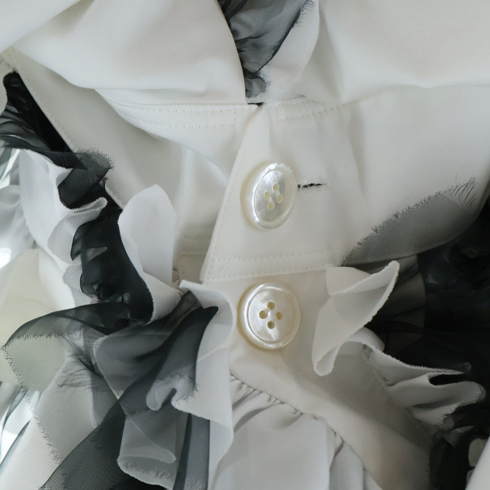 NOIR KEI NINOMIYA(ノワール ケイニノミヤ) 24SS リボンフリル ドレスワンピース ホワイト 3M-O008 レディース