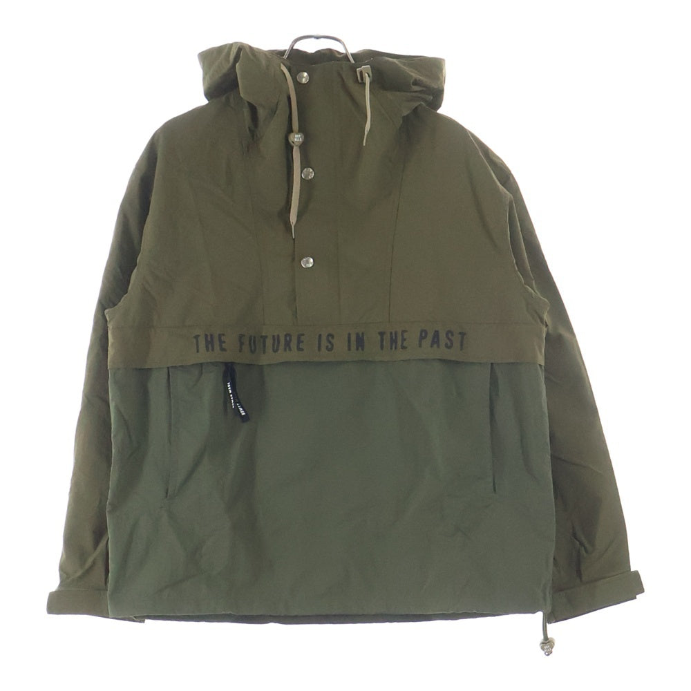 HUMAN MADE(ヒューマンメイド) Anorak Parka Jacket ロゴプリント ナイロン アノラック パーカー ジャケット フーディー カーキ