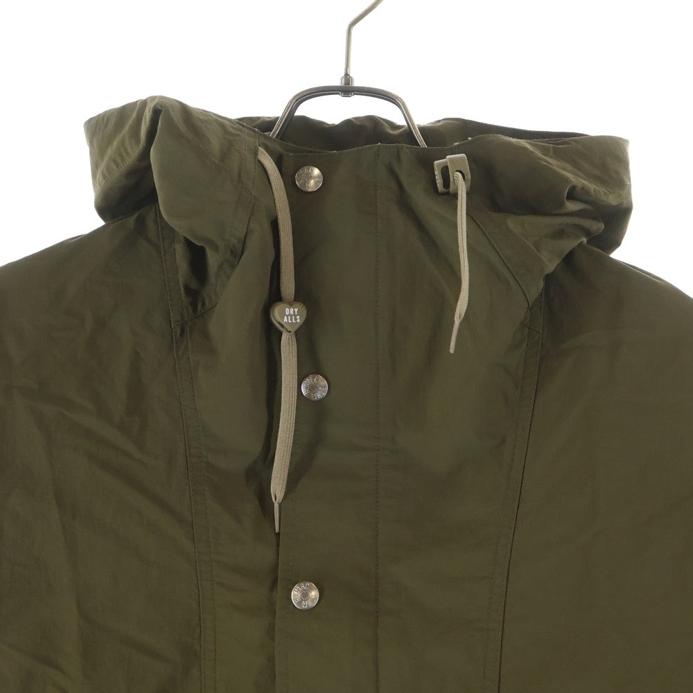 HUMAN MADE(ヒューマンメイド) Anorak Parka Jacket ロゴプリント ナイロン アノラック パーカー ジャケット フーディー カーキ