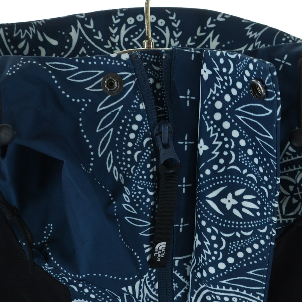 THE NORTH FACE(ザノースフェイス) 22SS NOVELTY GTX MOUNTAIN JACKET ペイズリー 総柄 ノベルティ ゴアテックス マウンテンジャケット フーディー ネイビー NJ2GN10A