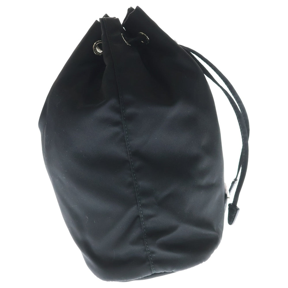 PRADA(プラダ) Re-Nylon Pouch リナイロン トライアングルロゴ ポーチ 巾着 ブラック 1NS369