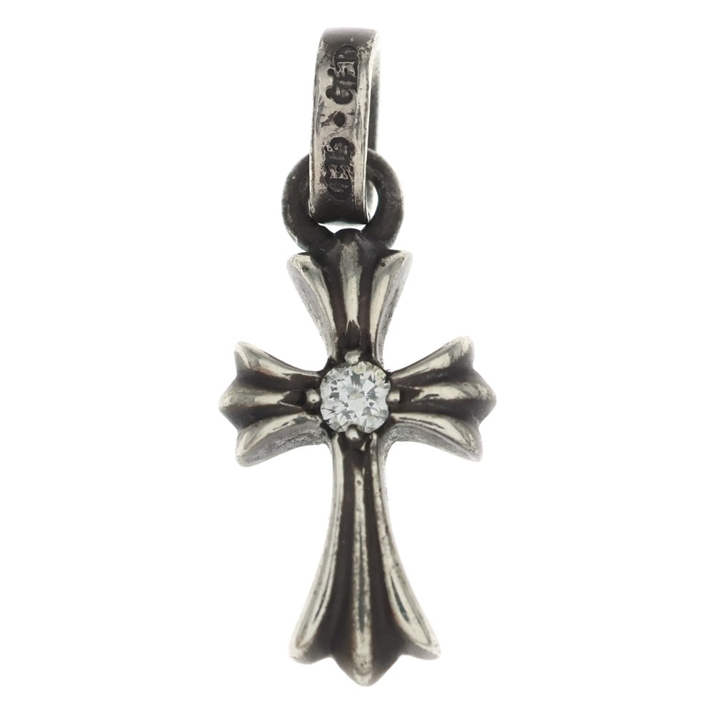 CHROME HEARTS(クロムハーツ) CRS BBYFAT DMND ベイビーファットクロス 両面1ダイヤ ペンダントトップ シルバー BCA238