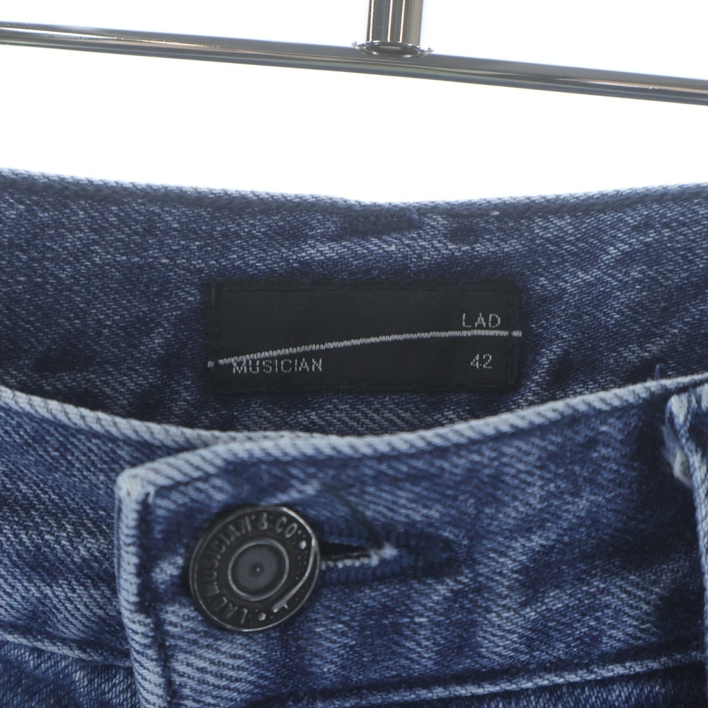 LAD MUSICIAN(ラッドミュージシャン) 12oz Denim Tapered Baggy Pants デニム テーパード バギーパンツ インディゴ 2223-505