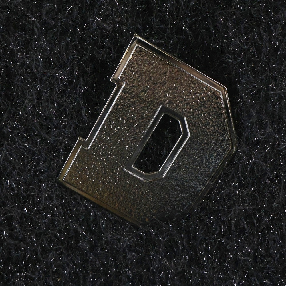 doublet(ダブレット) METAL LETTER LAME CARDIGAN ロゴメタル レター ラメ ニットカーディガン ブラック