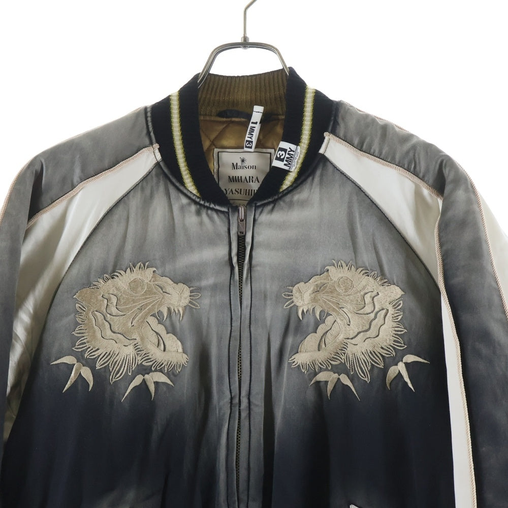 MAISON MIHARAYASUHIRO(メゾンミハラヤスヒロ) 24AW Souvenir Jacket スーベニアジャケット スカジャン ブラック/ホワイト J13BL141