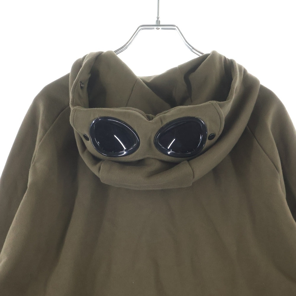 C.P. Company(シーピーカンパニー) DIAGONAL RAISED FLEECE GOGGLE SWEATSHIRT ゴーグル ジップアップフーディー スウェットシャツ パーカー カーキ RCCMSS715A-005086W
