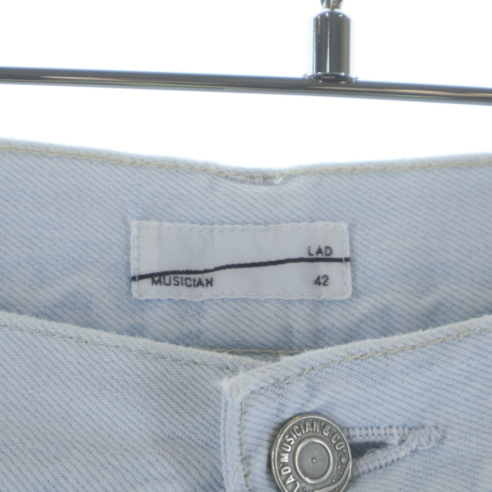 LAD MUSICIAN(ラッドミュージシャン) 12oz DENIM MULTI SILHOUETTE PANTS デニム マルチ シルエット バギーパンツ ライトブルー 2223-503