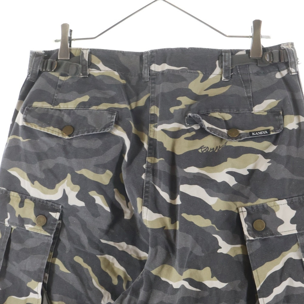 KAMIYA(カミヤ) 25SS CAMOUFLAGE WASH CARGO PANTS カモフラージュ ウォッシュ カーゴパンツ カーキ G14PT016