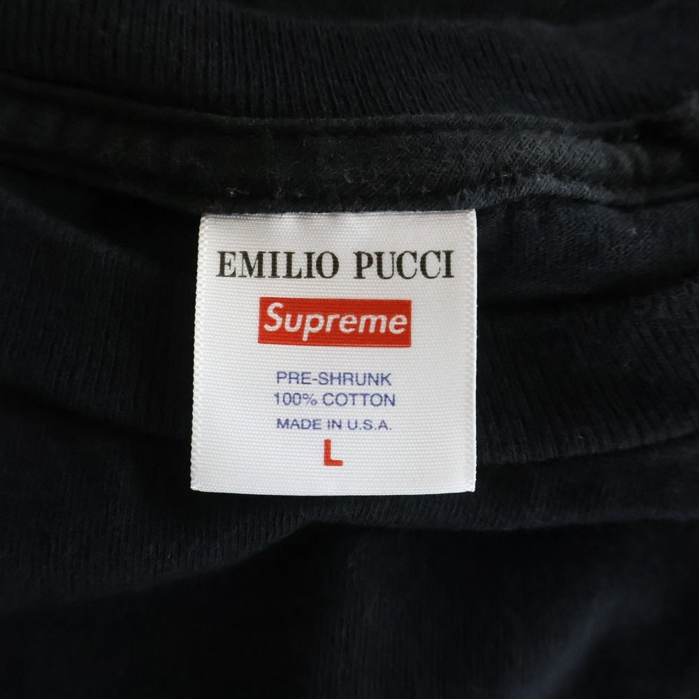 SUPREME(シュプリーム) 21SS Emilio Pucci Box Logo Tee エミリオ・プッチ ボックスロゴ 半袖Tシャツ カットソー ブラック