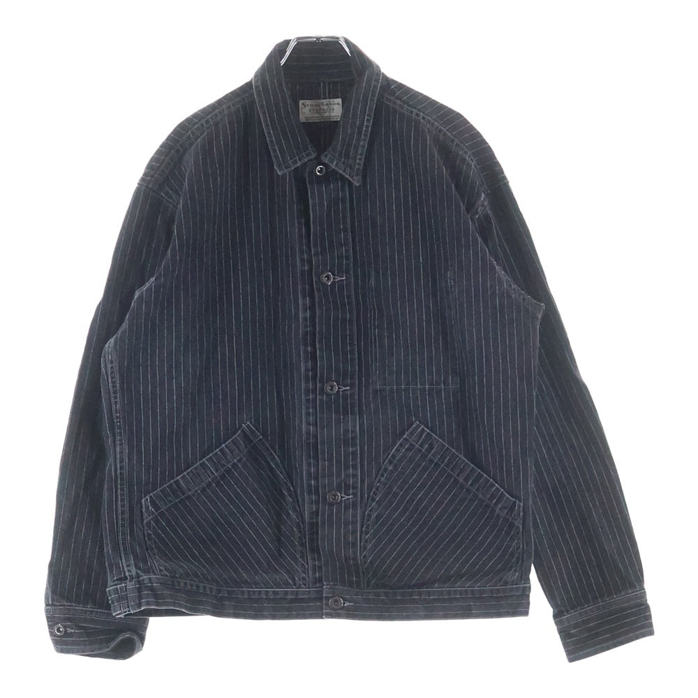 SCHOTT(ショット) OLD HICKORY DENIM JACKET ストライプ オールドヒッコリー デニムジャケット ブラック 782-3952009