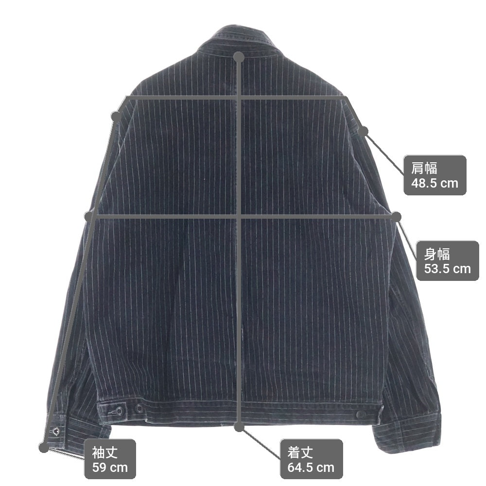 SCHOTT(ショット) OLD HICKORY DENIM JACKET ストライプ オールドヒッコリー デニムジャケット ブラック 782-3952009
