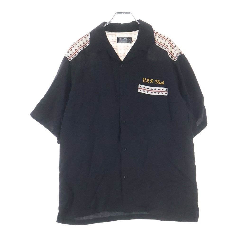 HYSTERIC GLAMOUR(ヒステリックグラマー) MONDO HYSTERIC ボウリング レーヨン 半袖シャツ ブラック 02251AH06496