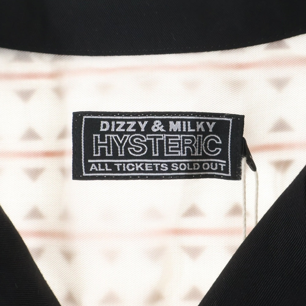 HYSTERIC GLAMOUR(ヒステリックグラマー) MONDO HYSTERIC ボウリング レーヨン 半袖シャツ ブラック 02251AH06496