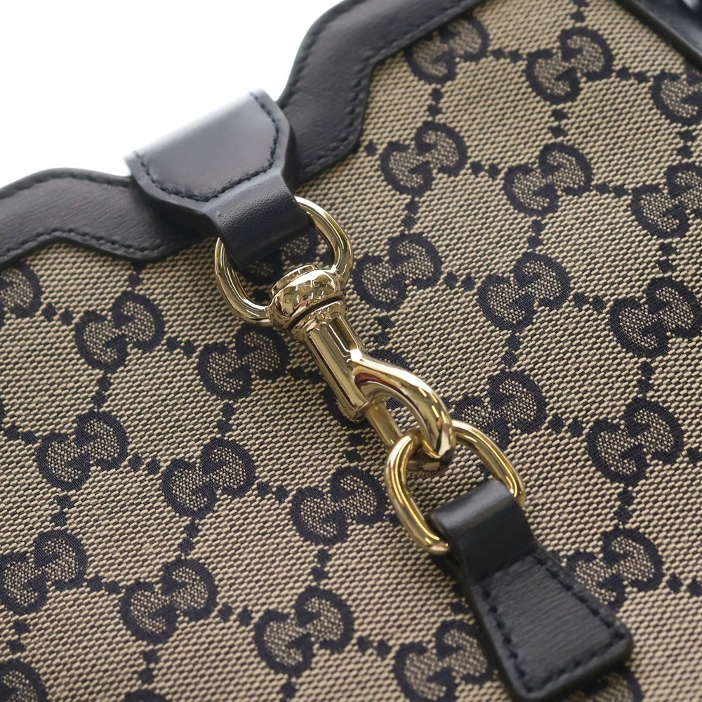 GUCCI(グッチ) 24SS GG Canvas Small Bucket Crossbody Bag GGキャンバス ミニバケット レザー ショルダーバッグ ベージュ/ネイビー 782919 レディース