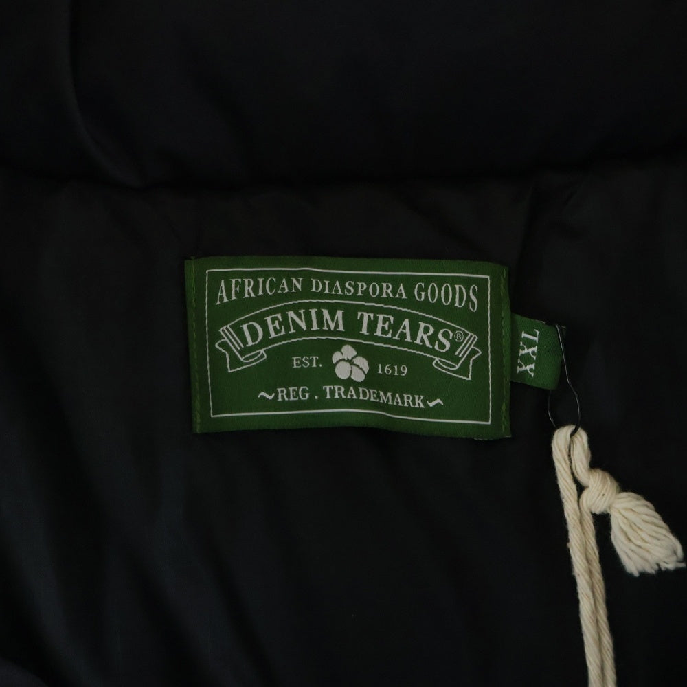DENIM TEARS(デニムティアーズ) 25AW Cotton Wreath puffer Jacket コットン リース ジップアップ パファー ダウンジャケット ブラック FW25ODP1184