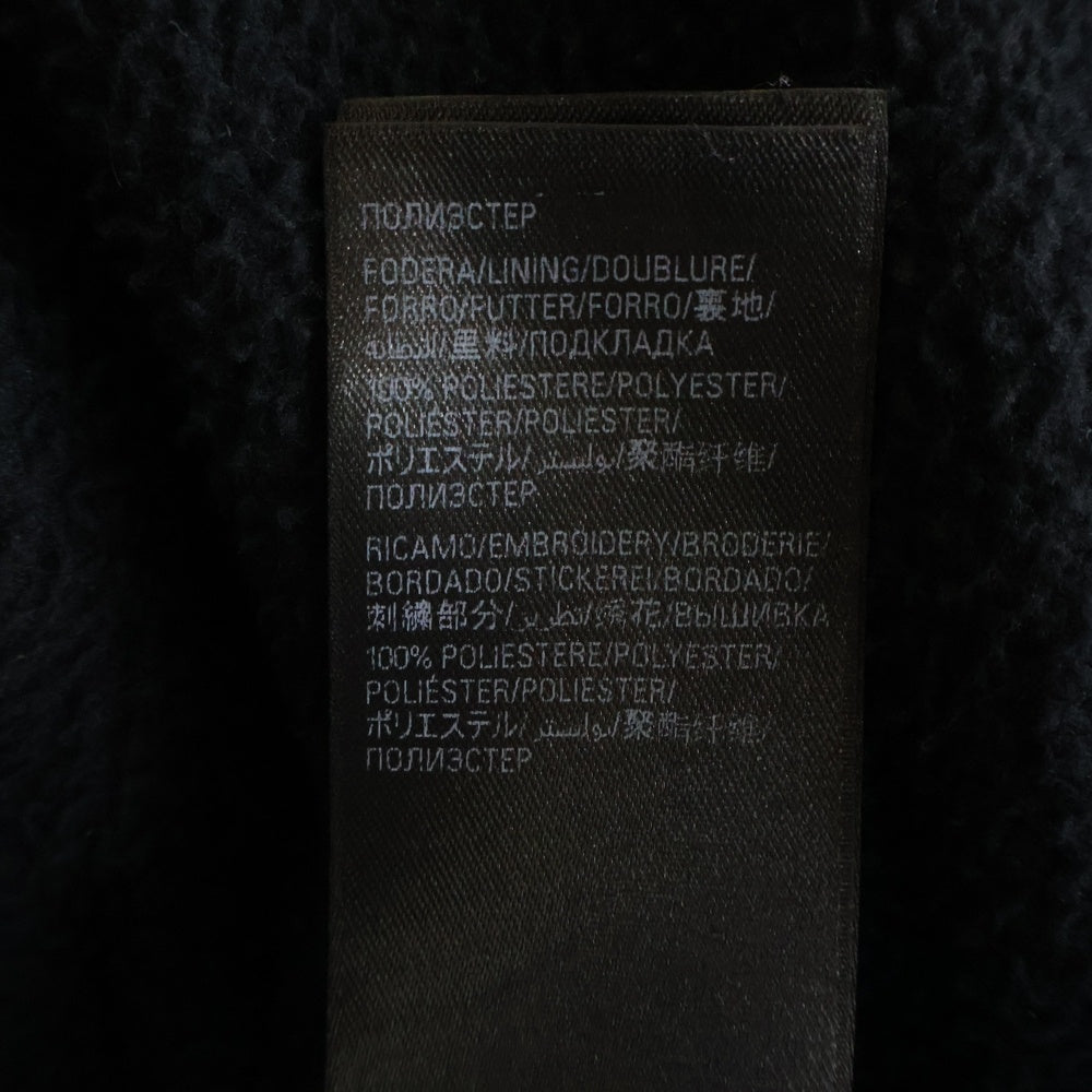 BALENCIAGA(バレンシアガ) 23AW FLEECE SWEATSHIRT WITH LOGO フロントロゴ刺繍 ジップアップ ボアフリースジャケット ブラック 642337 TJQ32
