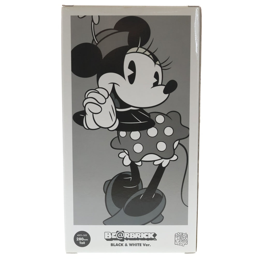 MEDICOM TOY(メディコムトイ) BE@RBRICK MINNIE MOUSE BLACK & WHITE Ver. ベアブリック ミニーマウス 400% ブラック/ホワイト