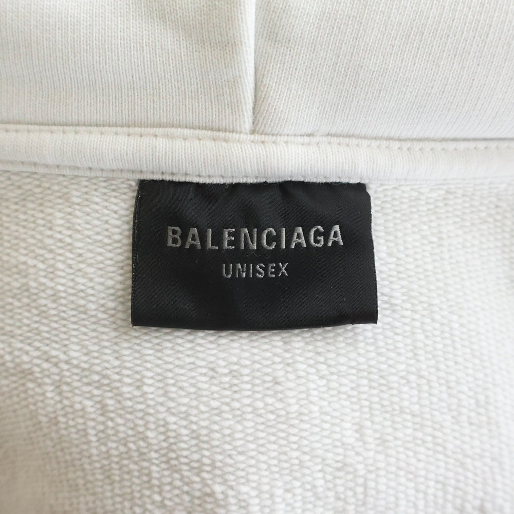 BALENCIAGA(バレンシアガ) 24AW Agaicnelab Hooded Bomber バックロゴプリント ジップアップパーカー フーディー ホワイト 803264 TRVA2