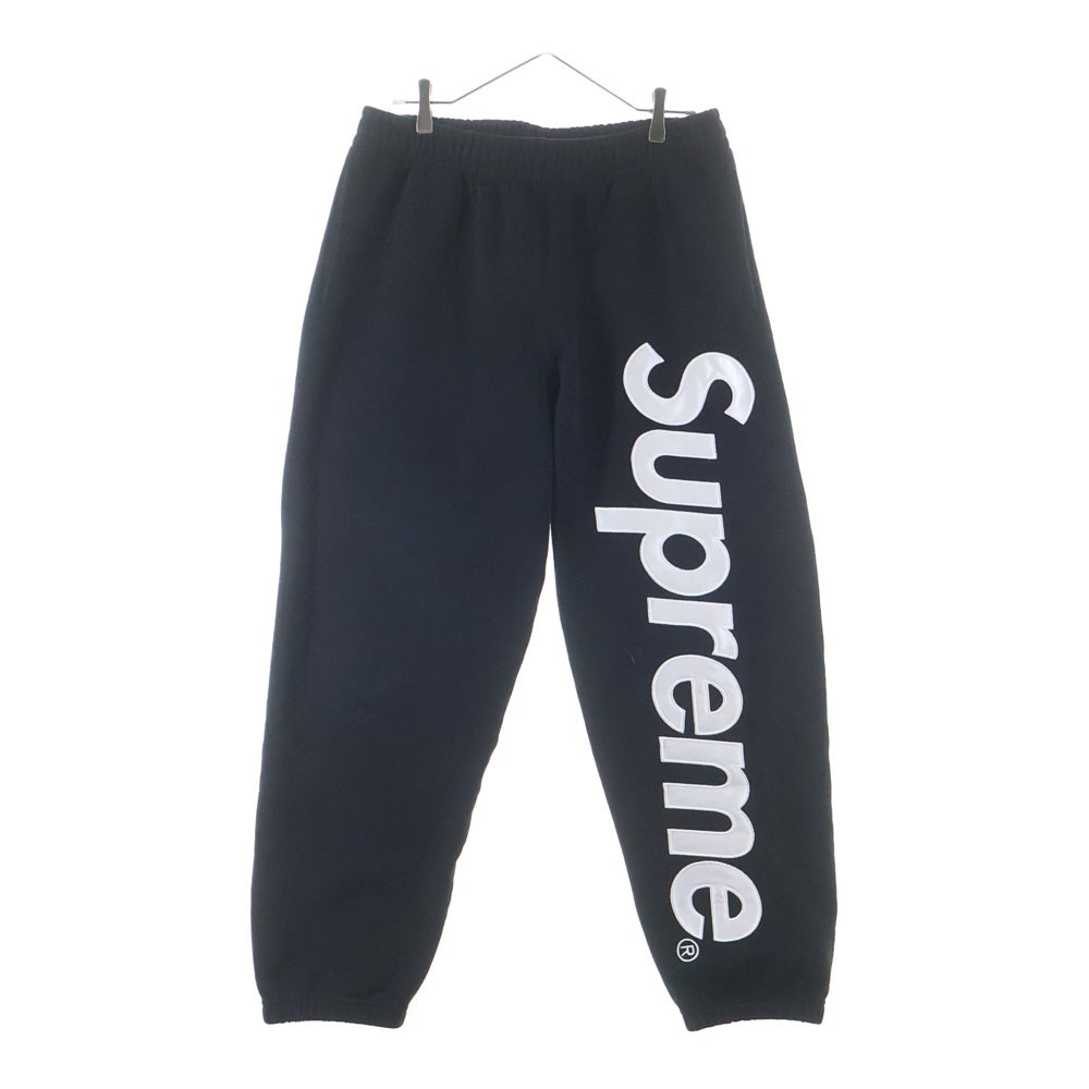 SUPREME(シュプリーム) 25AW Satin Applique Sweatpants サテンロゴスウェットパンツ ブラック