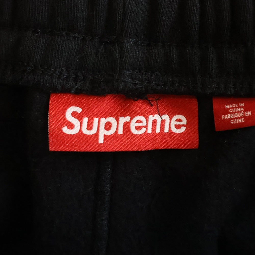 SUPREME(シュプリーム) 25AW Satin Applique Sweatpants サテンロゴスウェットパンツ ブラック