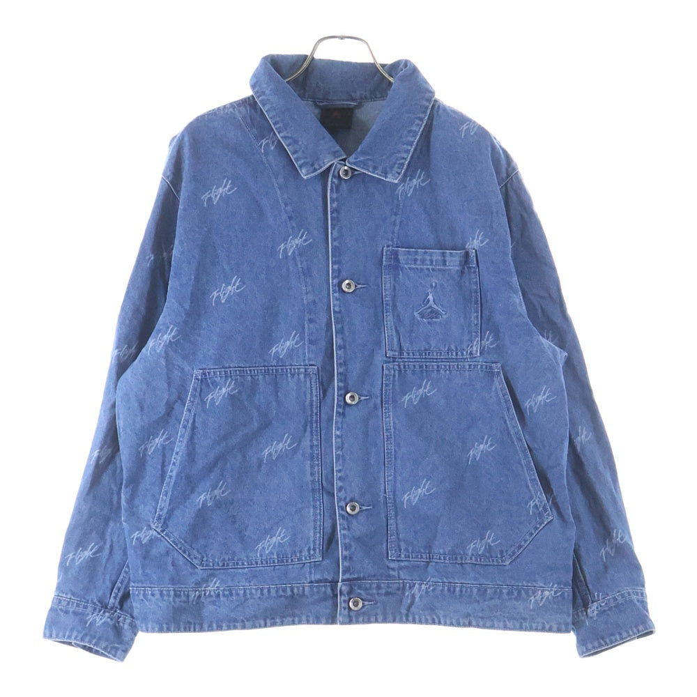 NIKE(ナイキ) Jordan Flight Heritage Denim jacket ジョーダン フライト 総柄 デニムジャケット インディゴ FN4650-436