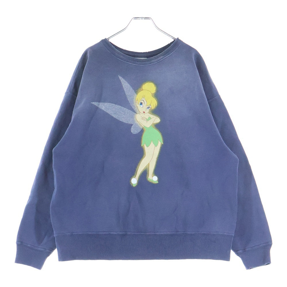 SAINT MICHAEL(セントマイケル) 26SS ディズニー ティンカーベル ヴィンテージ加工 スウェット トレーナー SM-MK-0000-C80
