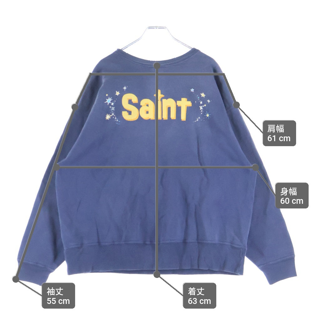 SAINT MICHAEL(セントマイケル) 26SS ディズニー ティンカーベル ヴィンテージ加工 スウェット トレーナー SM-MK-0000-C80