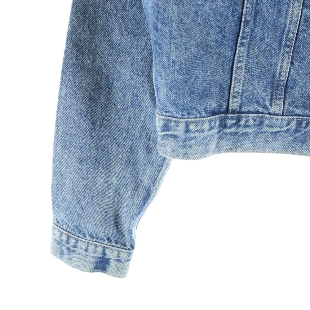 Calvin Klein Jeans(カルバンクラインジーンズ) ロゴパッチ クロップドデニムジャケット インディゴ ZW02377 レディース