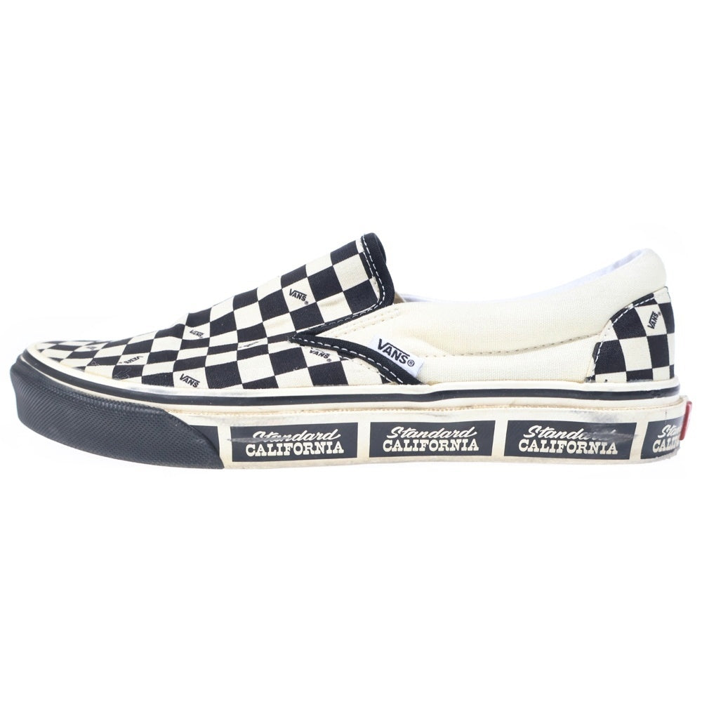 VANS(ヴァンズ) ×STANDARD CALIFORNIA SD SLIP ON スタンダードカリフォルニア スリッポン チェッカーボード ローカットスニーカー US9/27cm ブラック/ホワイト V98CF SD
